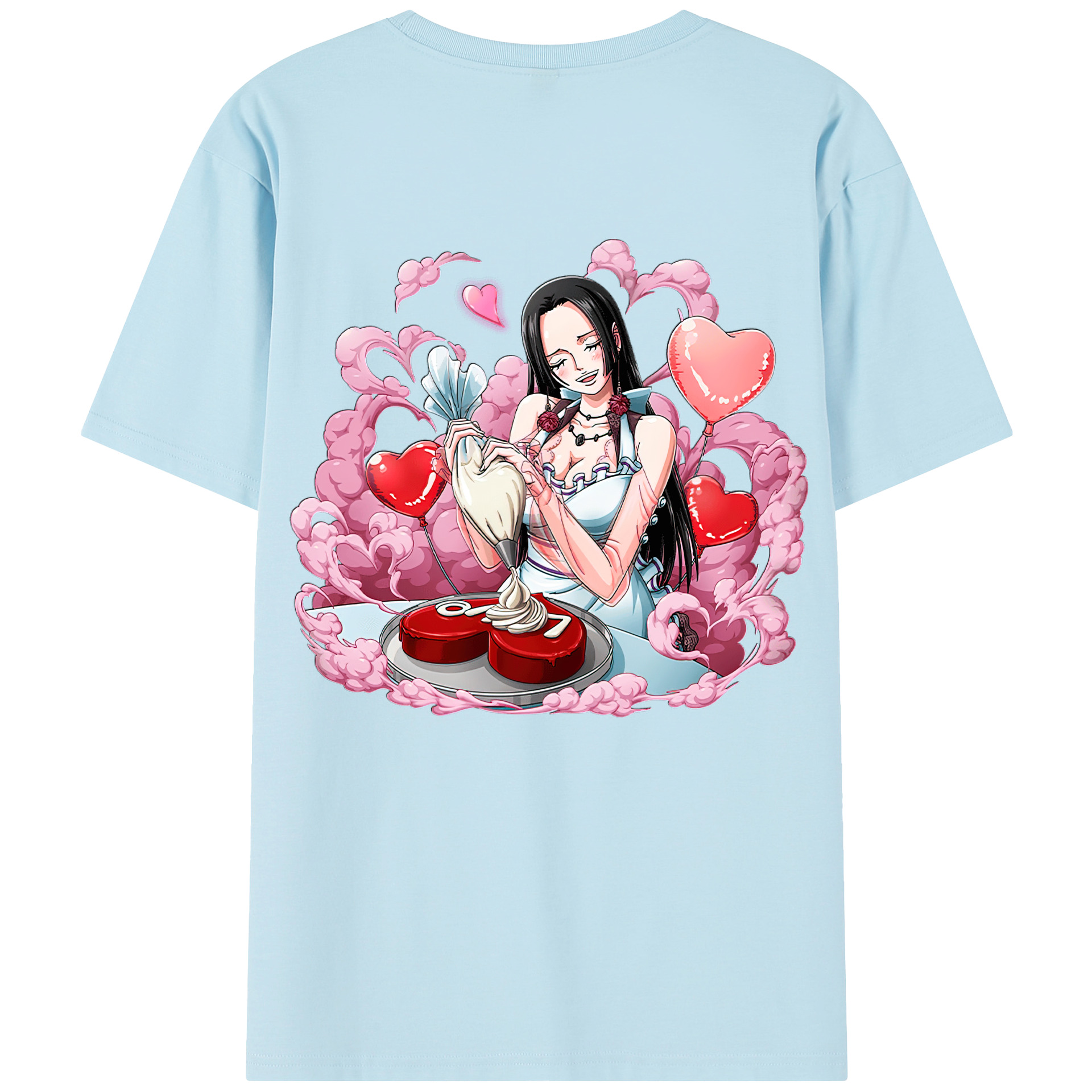 ワンピース ボア・ハンコック ONE PIECE Boa·Hancock 綿100％半袖Tシャツ（背面プリント）